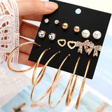 Earrings New Earrings Sets Gold Silver Small Big Circle