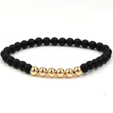 Wristband Fashion 2PCS/Set Couple His Hers 6mm Stone Bead CZ Crown Bracelet