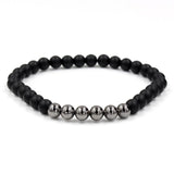 Wristband Fashion 2PCS/Set Couple His Hers 6mm Stone Bead CZ Crown Bracelet