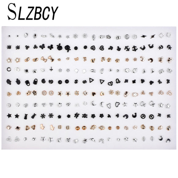 Earrings  Wholesale 100Pairs/Set Mix Style Small Stud