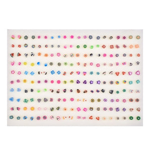 Earrings  Wholesale 100Pairs/Set Mix Style Small Stud