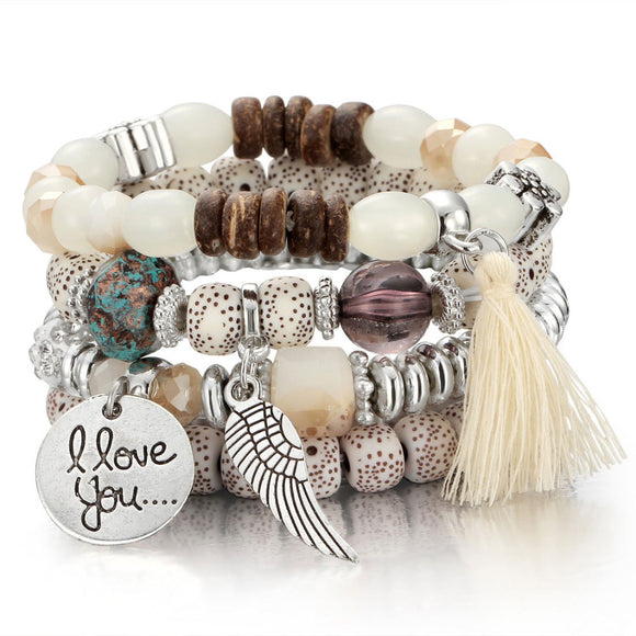 WRISTBAND Crystal Bead Bracelets