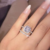 Rings  Fashion Engagemen Zircon Crystal