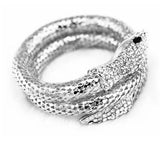 BANGLE Vintage Punk Rhinestone Curved Stretch Cuff Bracelets