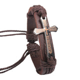 WRISTBAND Christian I Love Jesus Charm Leather Bracelet Adjustable
