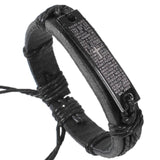 WRISTBAND Christian I Love Jesus Charm Leather Bracelet Adjustable