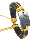 WRISTBAND Christian I Love Jesus Charm Leather Bracelet Adjustable