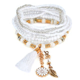 Wristband 8pcs/set Bohemian Style Charm Beads Bracelets For Women