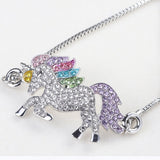 BANGLE Unicorn Horse Silver Color Alloy Pendant Chain Bracelet