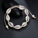 BANGLE  2018   Beach Jewelry Boho Sea Shells Rope Chain  Simple Bracelets