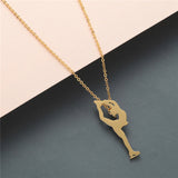 NECKLACES & PENDANTS Chandler Gymnast Silhouette Titanium Sports