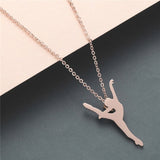 NECKLACES & PENDANTS Chandler Gymnast Silhouette Titanium Sports