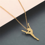 NECKLACES & PENDANTS Chandler Gymnast Silhouette Titanium Sports