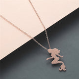 NECKLACES & PENDANTS Chandler Gymnast Silhouette Titanium Sports