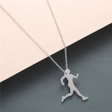 NECKLACES & PENDANTS Chandler Gymnast Silhouette Titanium Sports