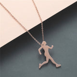 NECKLACES & PENDANTS Chandler Gymnast Silhouette Titanium Sports