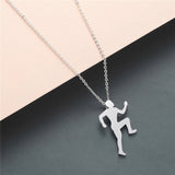 NECKLACES & PENDANTS Chandler Gymnast Silhouette Titanium Sports