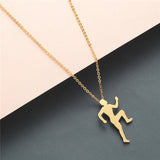 NECKLACES & PENDANTS Chandler Gymnast Silhouette Titanium Sports