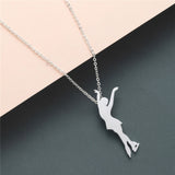 NECKLACES & PENDANTS Chandler Gymnast Silhouette Titanium Sports