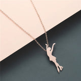 NECKLACES & PENDANTS Chandler Gymnast Silhouette Titanium Sports