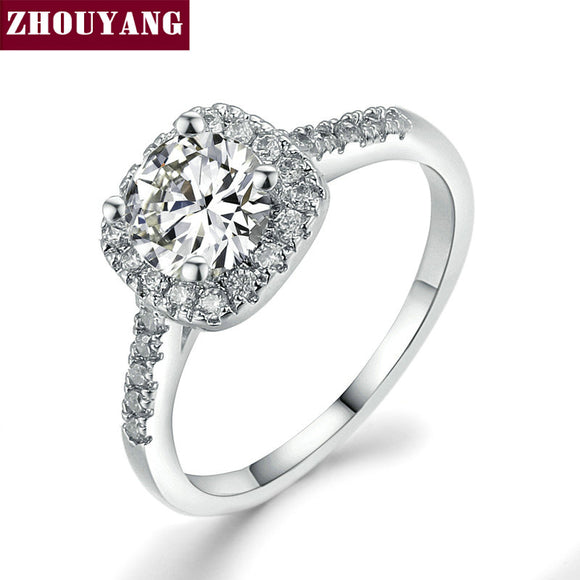 Rings Silver Color Exquisite Bijoux Fashion Square Wedding & Engagement