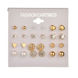 Earrings  25 Style Heart Flowers Infinite Symbol Stud
