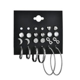 Earrings  25 Style Heart Flowers Infinite Symbol Stud