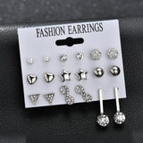 Earrings  25 Style Heart Flowers Infinite Symbol Stud