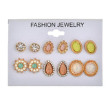 Earrings  25 Style Heart Flowers Infinite Symbol Stud