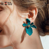 Earrings  Womens Fashion Candy Color Earring Geometric Flower Shape