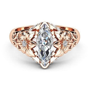 Rings Hot Stunning Natural 3.18ct White Rose Gold Wedding Engagement