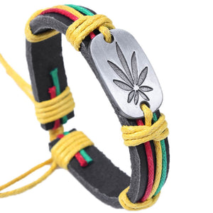 Free shipping multi-color Rasta Wrap  bracelet rasta  wristband Bangle