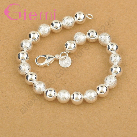 BANGLE Hot Classic Elegant 925 Sterling Silver Beads Bracelet
