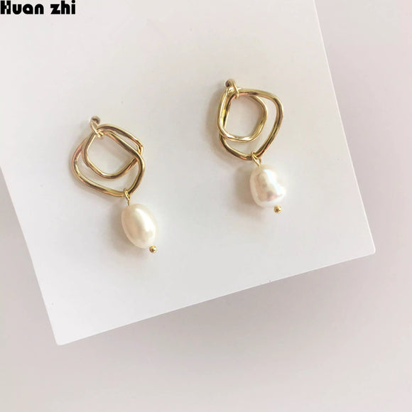 Earrings Sterling Silver Pin Metal Gold