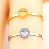 Rings  for women heart letter