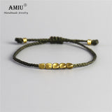BANGLE Handmade Tibetan Copper Bead Lucky Rope Bracelet