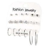 Earrings Vintage Geometric Crystal Earrings Set