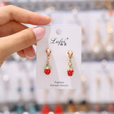 Earrings Hot Sale Rhinestone Pearl Enamel Clip