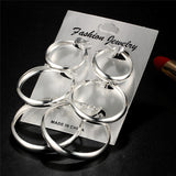 Earrings I  Fashion Geometric Big Round Earrings Set