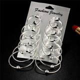 Earrings I  Fashion Geometric Big Round Earrings Set