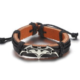 WRISTBAND Motorcycle Batman Leather Bracelet