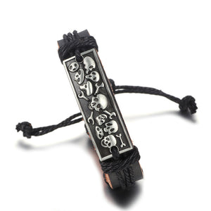 WRISTBAND Motorcycle Batman Leather Bracelet