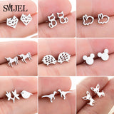 Earrings Stainless Steel Mickey Stud