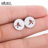 Earrings Stainless Steel Mickey Stud