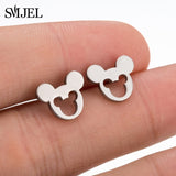 Earrings Stainless Steel Mickey Stud