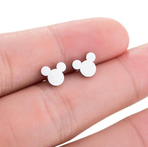 Earrings Stainless Steel Mickey Stud