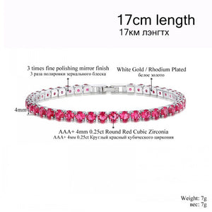 BANGLE  Color Fashioh Luxury Crystal Tennis Bracelet Zircon Beads Bracelet