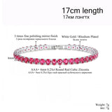 BANGLE  Color Fashioh Luxury Crystal Tennis Bracelet Zircon Beads Bracelet