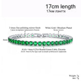 BANGLE  Color Fashioh Luxury Crystal Tennis Bracelet Zircon Beads Bracelet