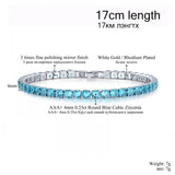 BANGLE  Color Fashioh Luxury Crystal Tennis Bracelet Zircon Beads Bracelet